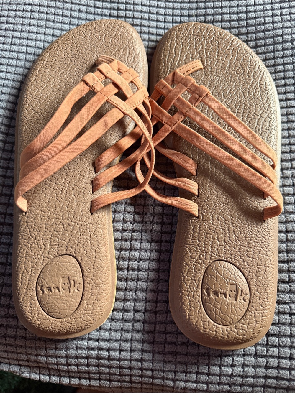 Sanuk Peach Multi-Strap Slide Sandals
